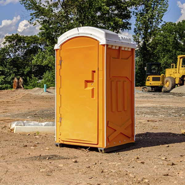 how often are the portable toilets cleaned and serviced during a rental period in Carney